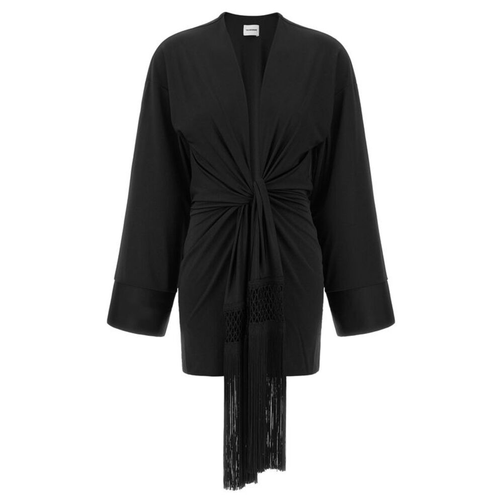 The Andamane Black Polyester Short Women's Dress